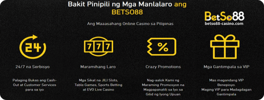 Tinutulungan ka ng BetSo88 Online Casino na makakuha ng mga reward!